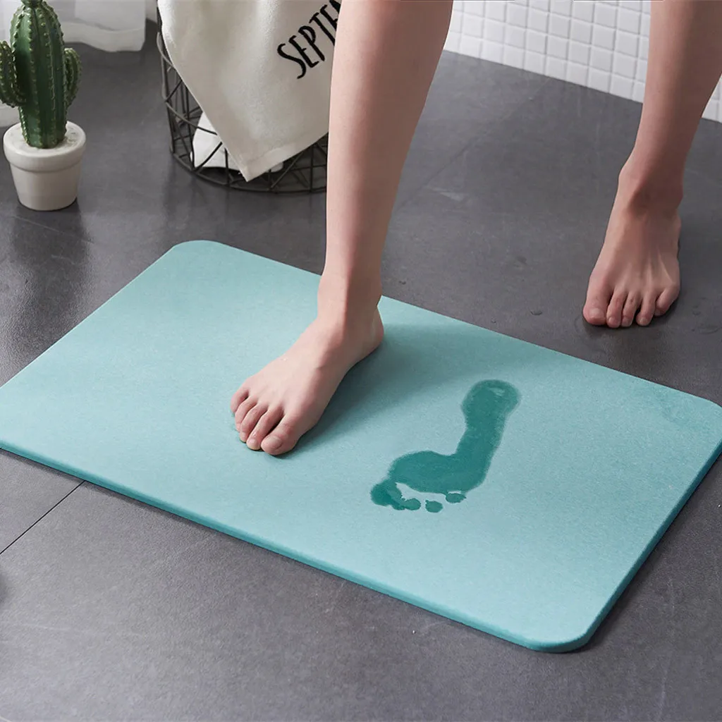 Diatom Mud Anti-Slip Absorbent Fast Drying Ultra Mat Bathroom diatomite soak water clean and maintain | Дом и сад