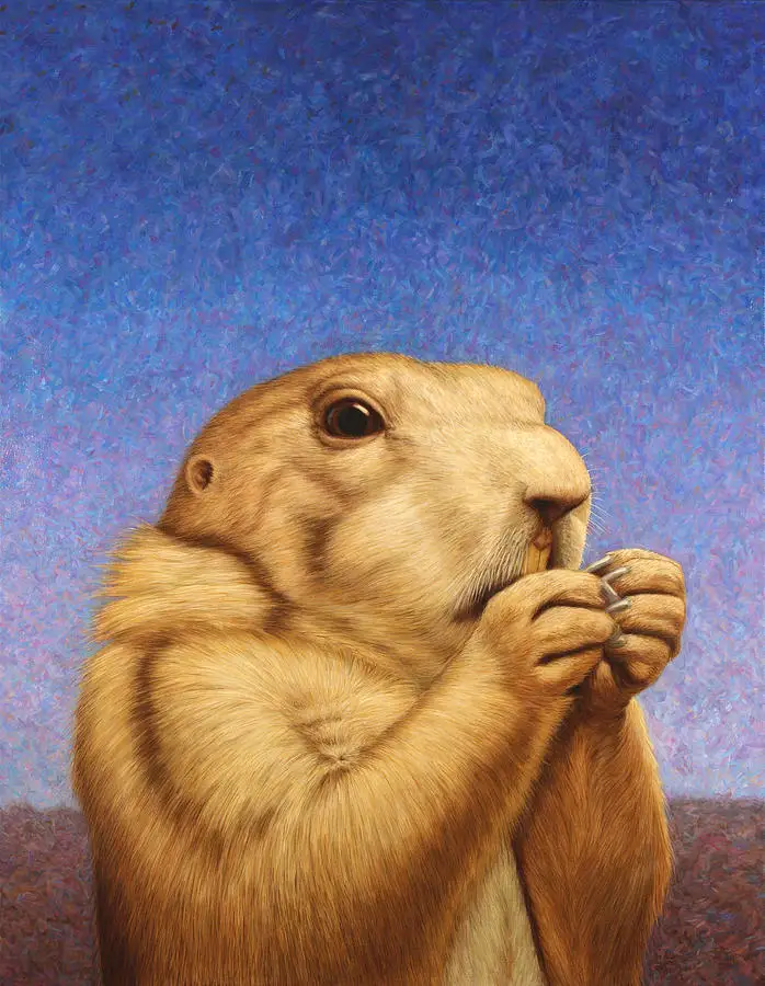 

Animal canvas painting Prairie Dog modern art for living room handmade artwork High quality