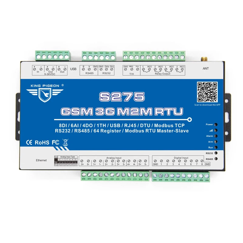 King Pigeon S275 Бесплатная доставка GSM GPRS M2M RTU реле пульт дистанционного управления