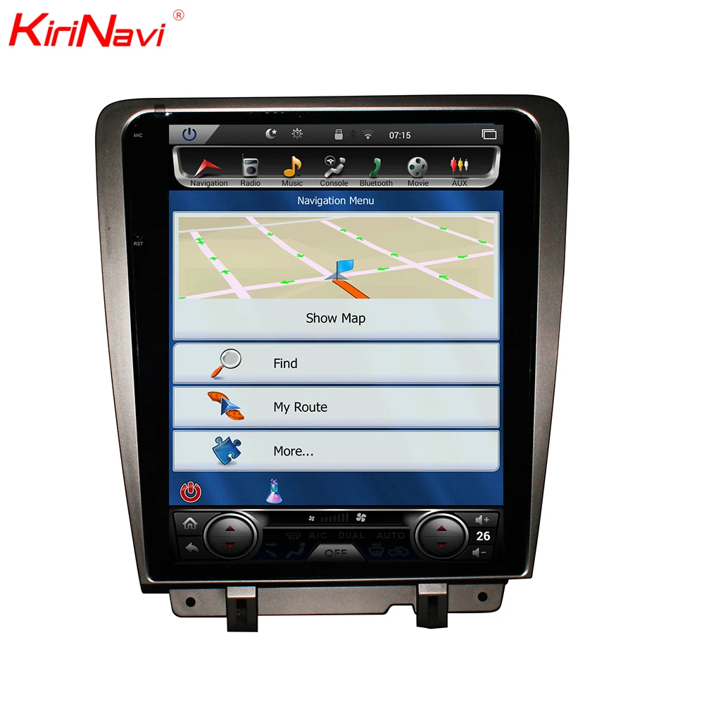 KiriNavi вертикальный экран Tesla стиль Android 8,1 12," Автомагнитола для Ford Mustang Авто gps навигация автомобильный dvd-плеер 2010