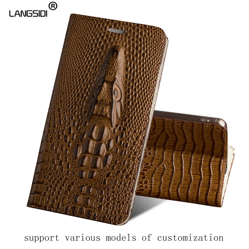 Роскошный чехол-книжка из натуральной кожи для Xiaomi Note dragon head модель невидимый