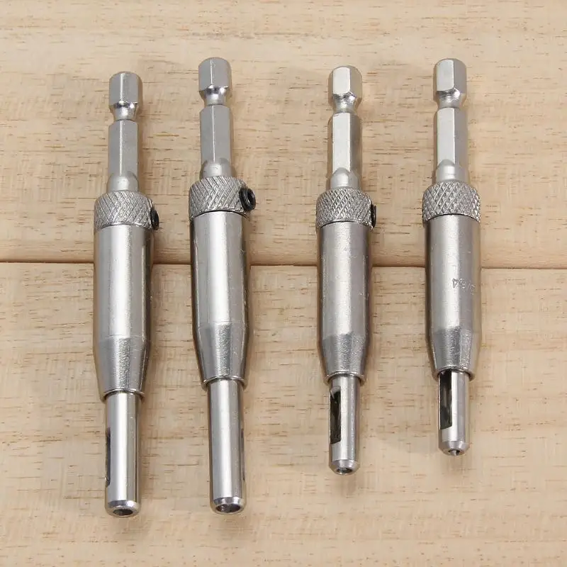 4pcs Center Drill Bit Doors Self Centering Hinge Tapper Core Set HSS Cabinet Hole Puncher Woodworking Tool | Инструменты