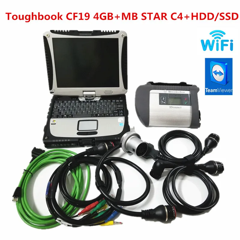 Высокое Качество MB Star C4 SD Подключение к V2019.12 программному обеспечению HDD SSD Toughbook