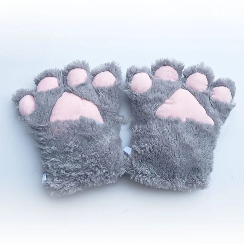 Костюм для косплея аниме кошачьи ушки плюшевые перчатки в форме лапы хвост