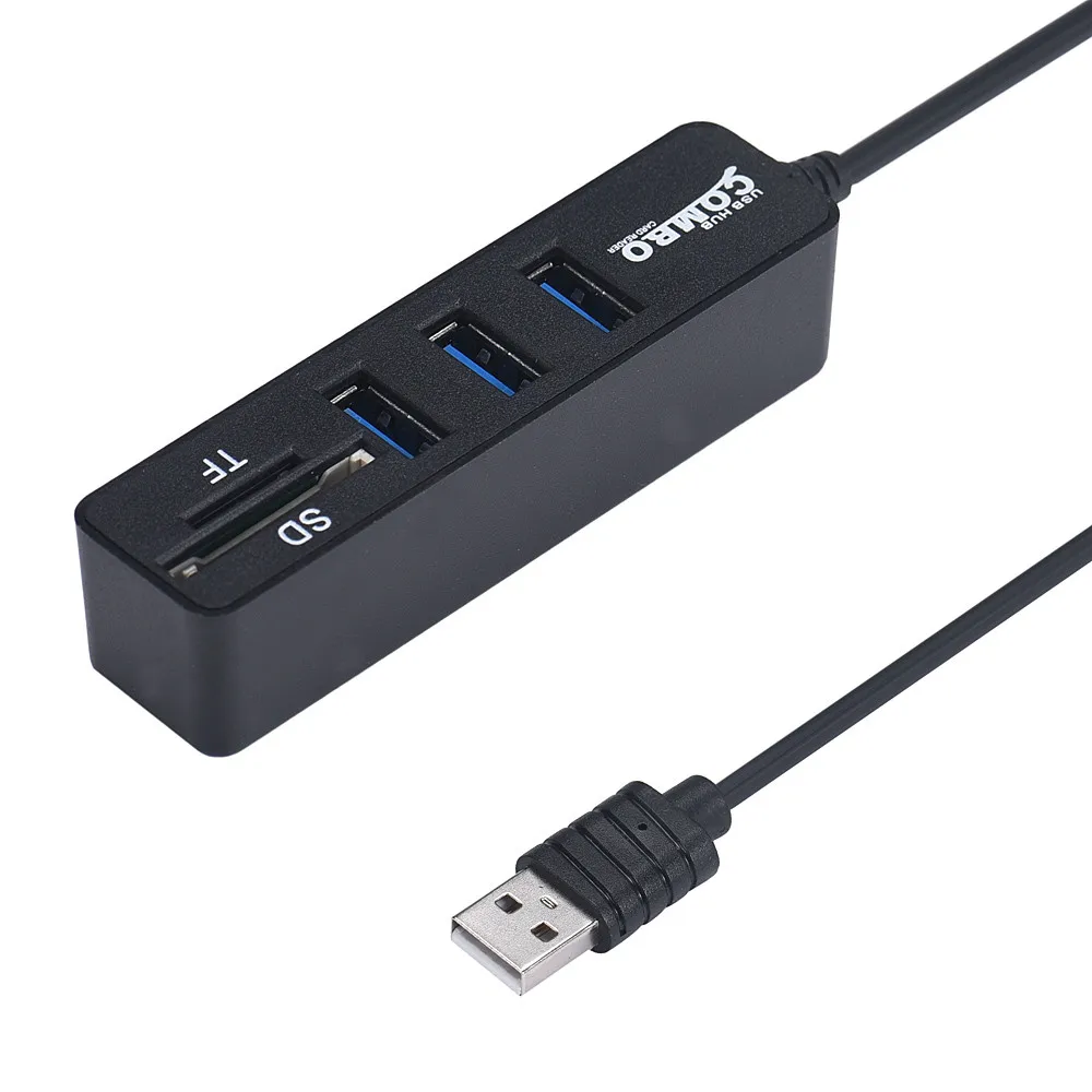 2 в 1 комбо Супер скорость USB 0 3 порта сплиттер концентратор + кардридер 4 11|Кабели