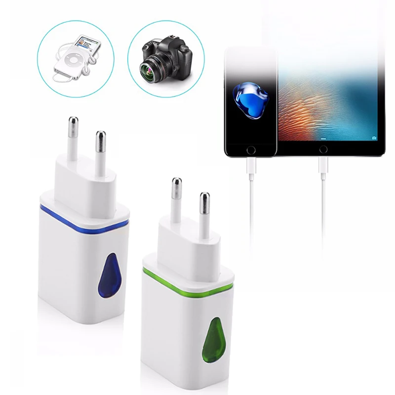 Двойное зарядное устройство USB EU для iPhone XR XS Max X 8 7 Plus 6 S SE 5 4 3 3GS Pad настенное