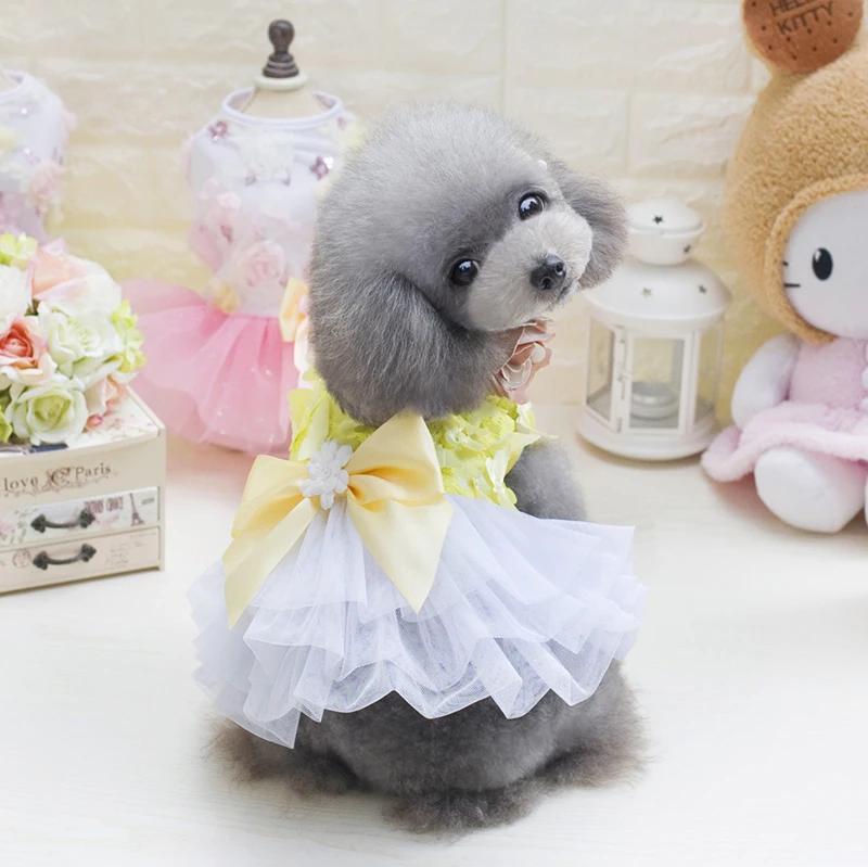 Бабочка Pet наряд для щенка для Чихуахуа Тедди Йорки собака одежда на лето и весну, модная красивая одежда для вашего любимчика, 25