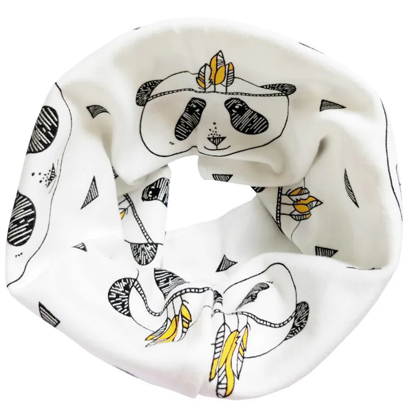 Panda A Scarf Новинка; Модный хлопковый шарф для маленьких девочек; осенне-зимний шарф для маленьких мальчиков; Детский шарф с круглым вырезом; Детские шарфы; волшебный шейный платок - Цвет: Panda A Scarf