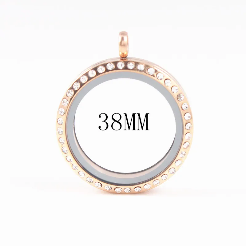 Водонепроницаемый винт Twist Нержавеющая сталь плавающей медальон кулон Rosegold плотная Стекло памяти медальон для Для женщин - Окраска металла: rose gold