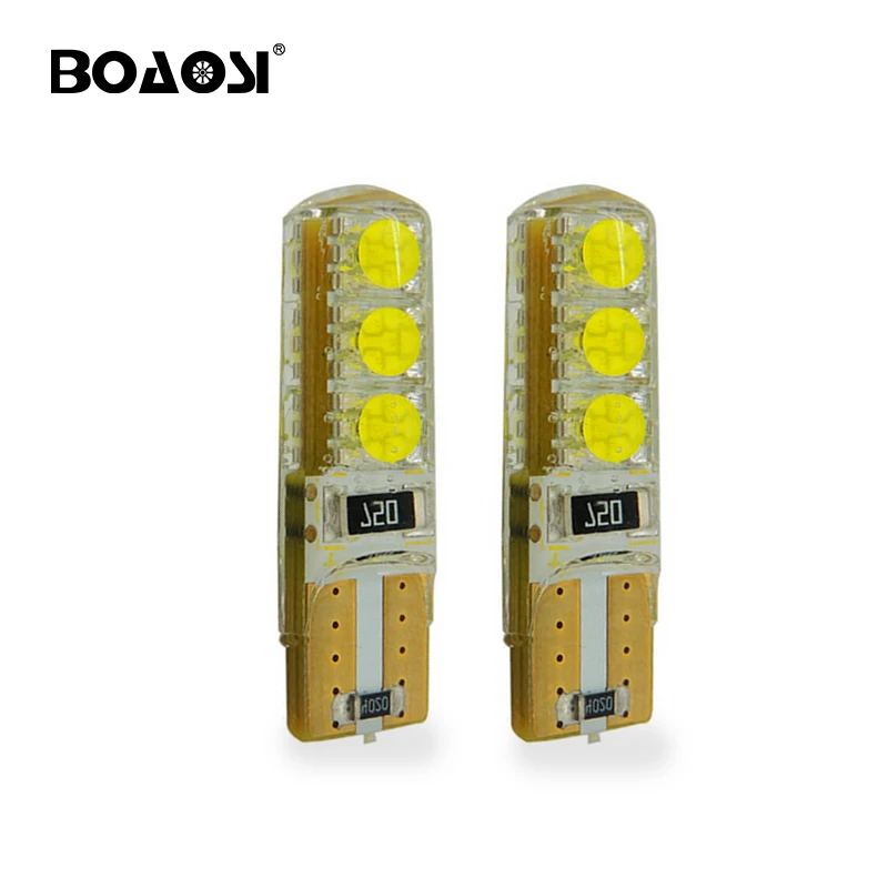 10 шт. W5W LED T10 Светодиодная лампа для салона автомобиля DRL 5050 SMD 194 168 габаритные огни