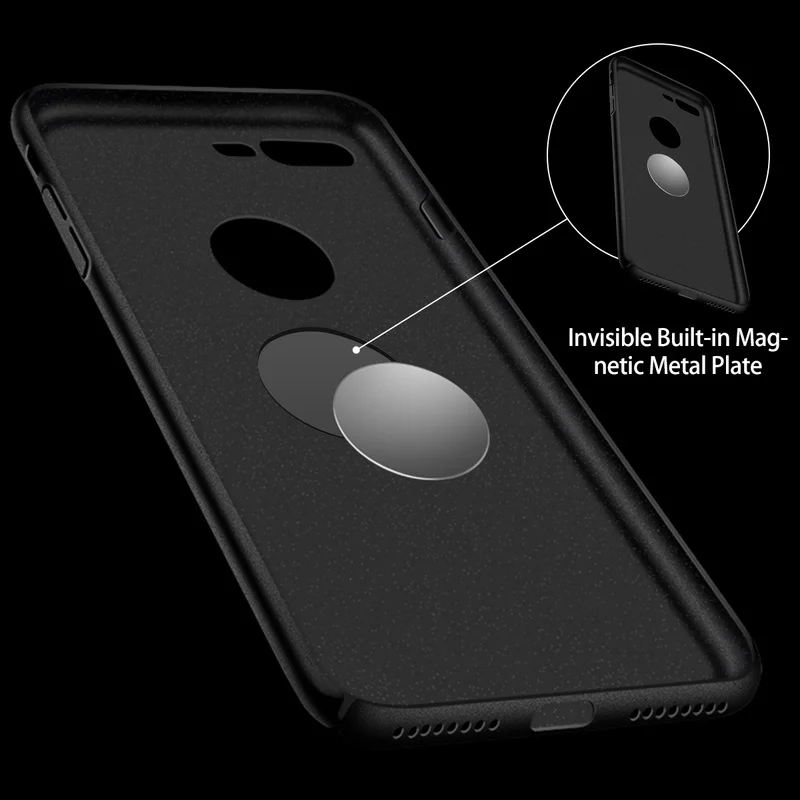 Magnetic Car Holder Case for iPhone 7 6 6S Ultra Slim Soft Silicon TPU Coque Built-in Metal Plate |
