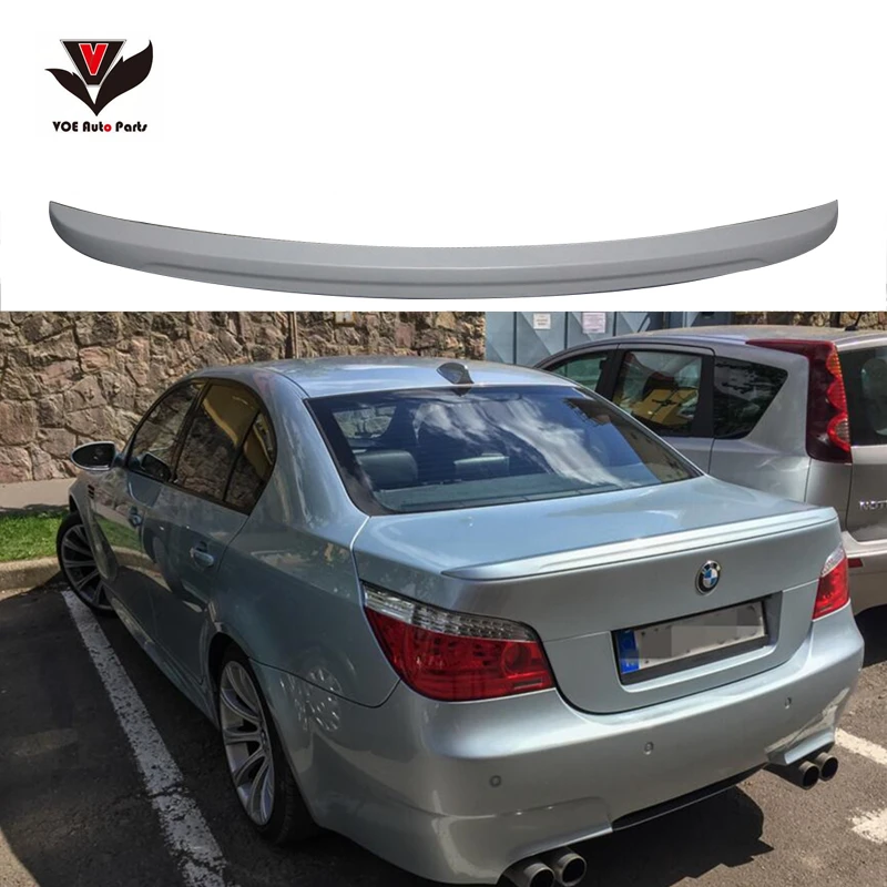 VOE E60 спойлер для BMW 5 серия 520i 525i 530i 2004 2009 из ПУ материала стайлинга автомобиля|spoiler