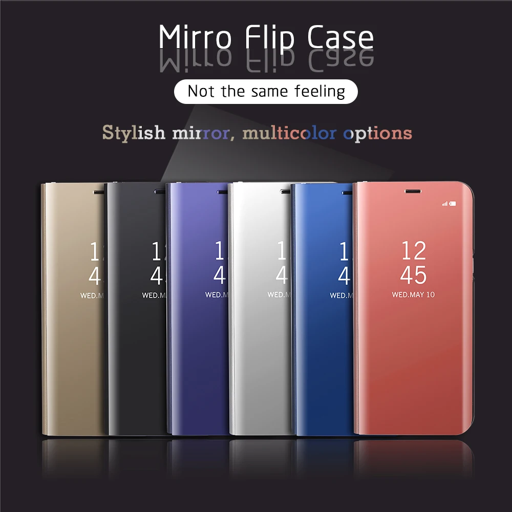 Mirror Clear View Smart Case For Huawei P10 P20 P30 Plus Luxury Flip Stand Cover Mate 9 10 20 Lite Pro Honor 8X Cases | Мобильные
