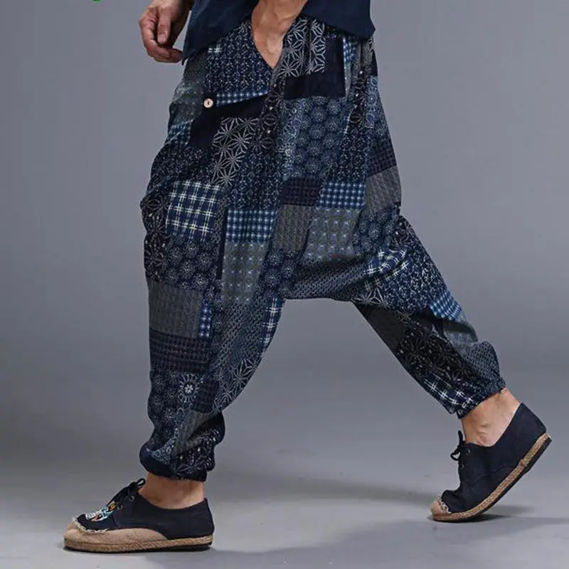 Ethnic Dance Casual Pants Loose Harem Pant Men Women Trousers Long Pants Cotton Linen Pants Hombre Sweatpants Unisex Trousers