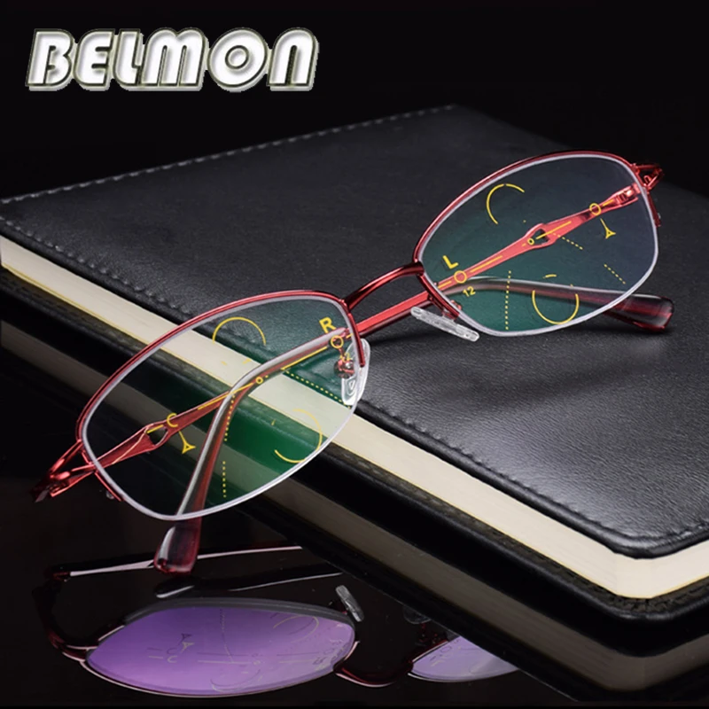 

BELMON многофокальные прогрессивные очки для чтения женские очки для дальнозоркости женские очки + 1,0 + 1,25 + 1,50 + 1,75 + 2,00 RS303