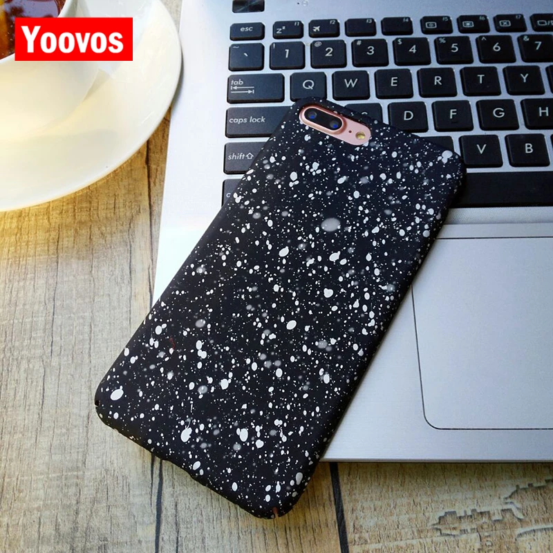 Yoovos 2018 новый Звездное небо матовый чехол для телефона IPhone 7 8 6 чехлы 6plus Plus плюс X