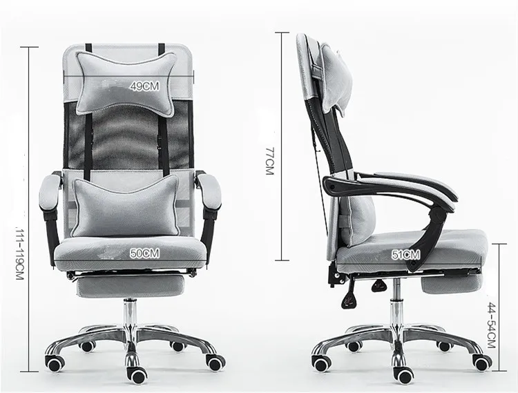 

Home Fabric Ventilated Computer Office Chair Leisure Chair Can Rotate Lying Boss Chair Protection Spine Comfort Chair