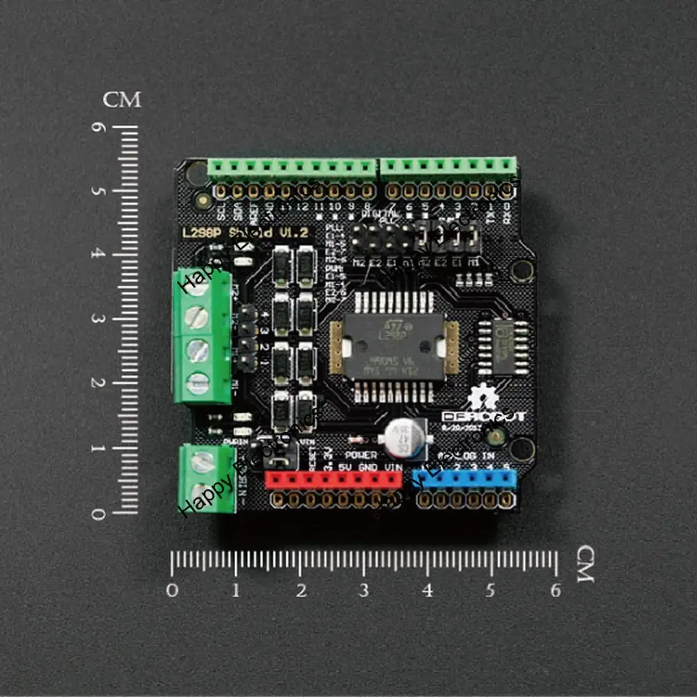 Щит драйвера двигателя DFRobot 2x2A L298P двухсторонний 2 А постоянный ток 3 8 ~ 35 В