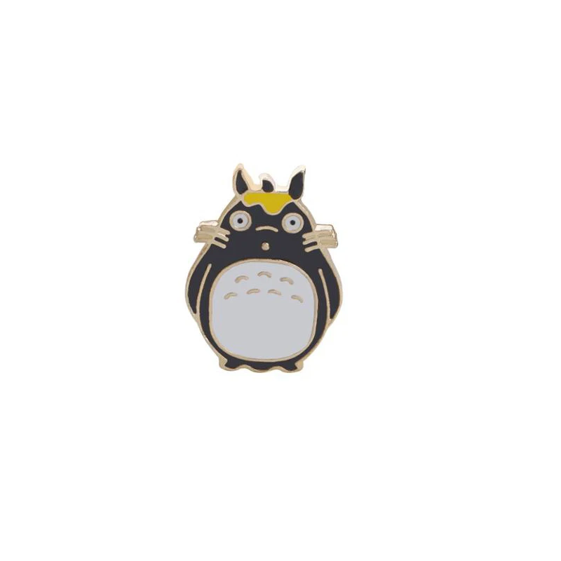 Totoro Shshd мультфильм вишня Альпака красочные радужные эмалированные булавки облако Тоторо куртка с брошью нагрудные булавки для женщин мужчин кнопка значки ювелирные изделия - Окраска металла: Totoro