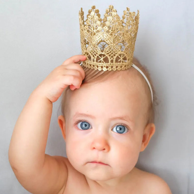 

Newborn Baby Girls Infant Toddler Big Crown Headband Hair Band Headwear Tiara