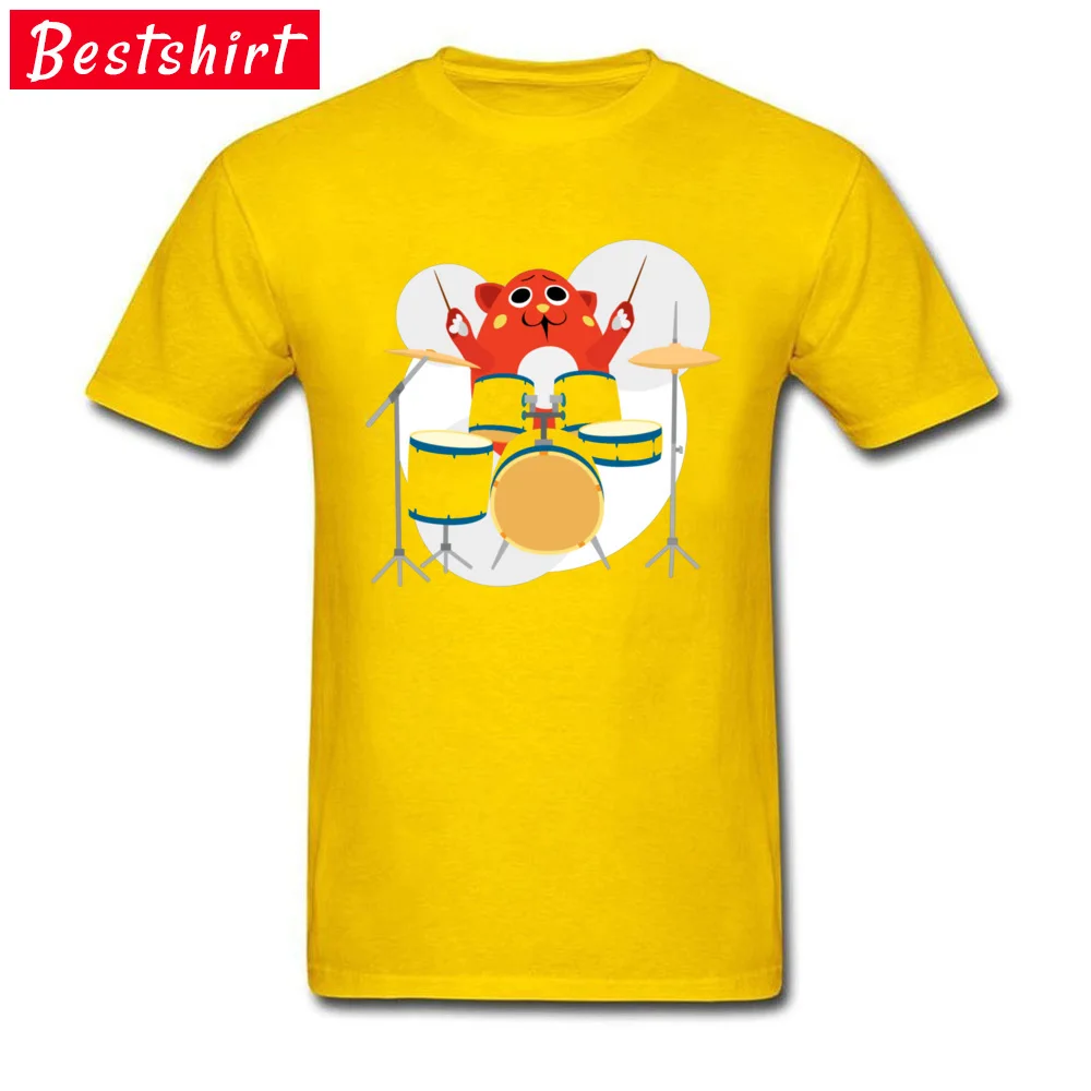 Men's 3D Printed O-Neck Nyango Star Mascot Drummer Funny T-Shirt - Rock, Jazz, and Music inspired Brand featuring Michael Jackson and Justin Bieber image 3