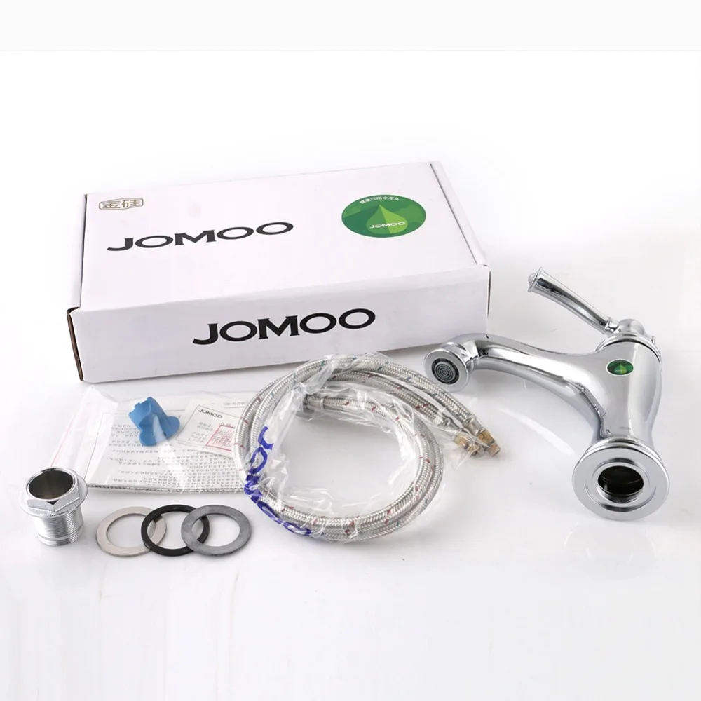 JOMOO смеситель для ванной кран латунь с силиконом смеситель для умывальника с аэратором кран классический стиль холодная и горячая вода