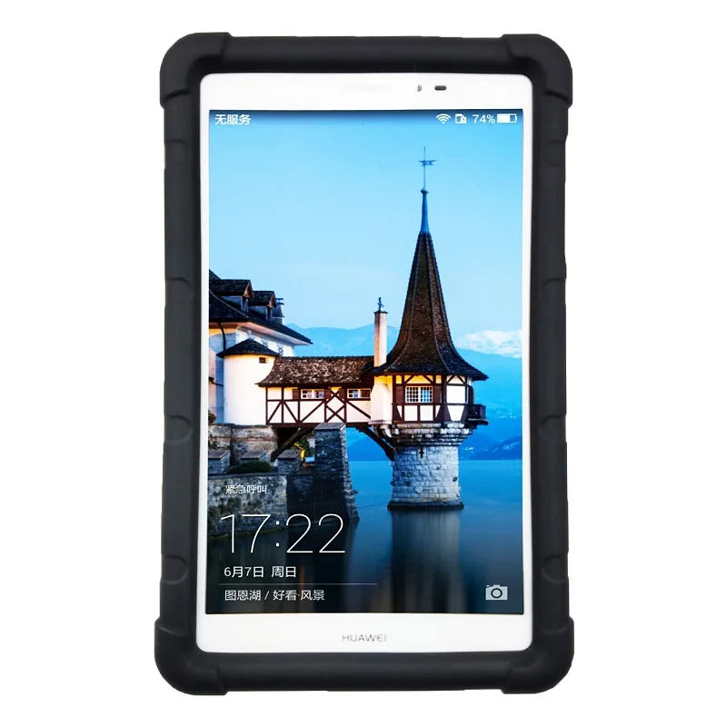 Black Чехол для huawei Mediapad T1 8,0 Pro T1-821L/U/W/823 W Модель S8-701U/W Силиконовый прочный чехол для планшета - Цвет: Black