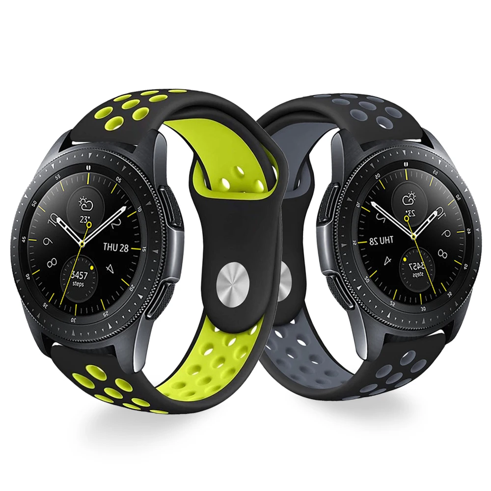 Мягкий спортивный силиконовый ремешок для Samsung Galaxy Watch 46 мм 42 сменный браслет на
