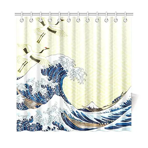 the Great Waves of Kanagawa Anti-slip Door Mat Home Decor Japanese Wave Indoor Outdoor Entrance Doormat Rubber | Дом и сад
