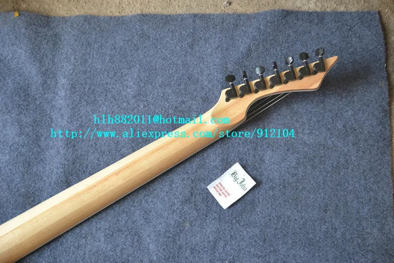 Новая 7-струнная электрическая гитара из красного дерева с естественным телом |