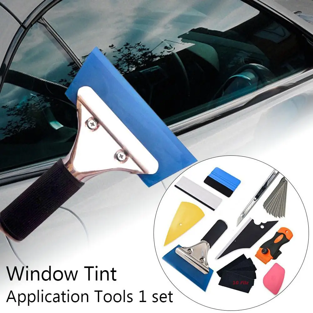 

10Pcs Vehicle Window Tint Tool Kit Window Film Tint Tools Tint Squeegee Scraper Kit Car Home Professional For Auto