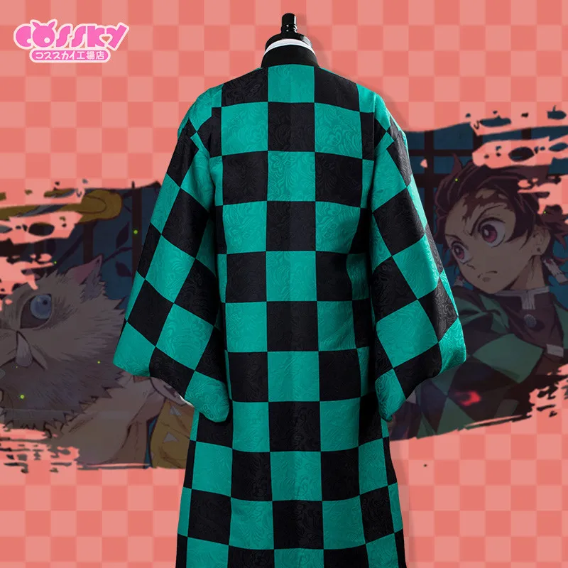 Костюм для костюмированной вечеринки Kimetsu no Yaiba Tanjiro Kamado костюм Хэллоуина рубашка