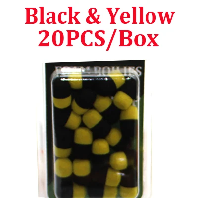 Black N Yellow 20 шт. метод ловли карпа фидерная ловля карпа двухцветная пена приманки черный и желтый рыболовные снасти аксессуары - Цвет: Black N Yellow