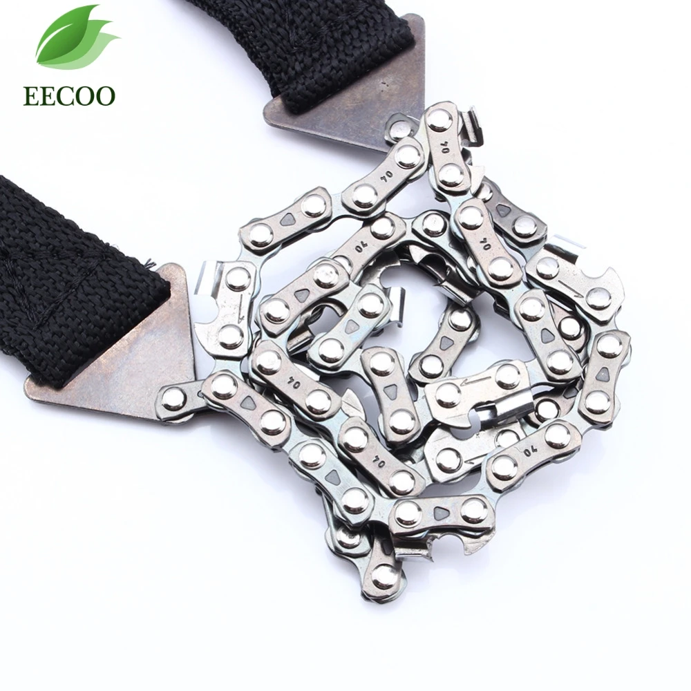 Ручная цепная пила с нейлоновой сумкой 65 см карманная для выживания на открытом