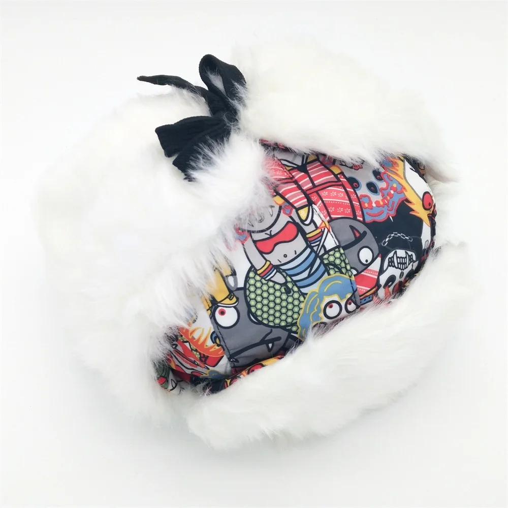 Детская шапка Minhui зимняя теплая бомбер с ушами шапки для мальчиков и девочек