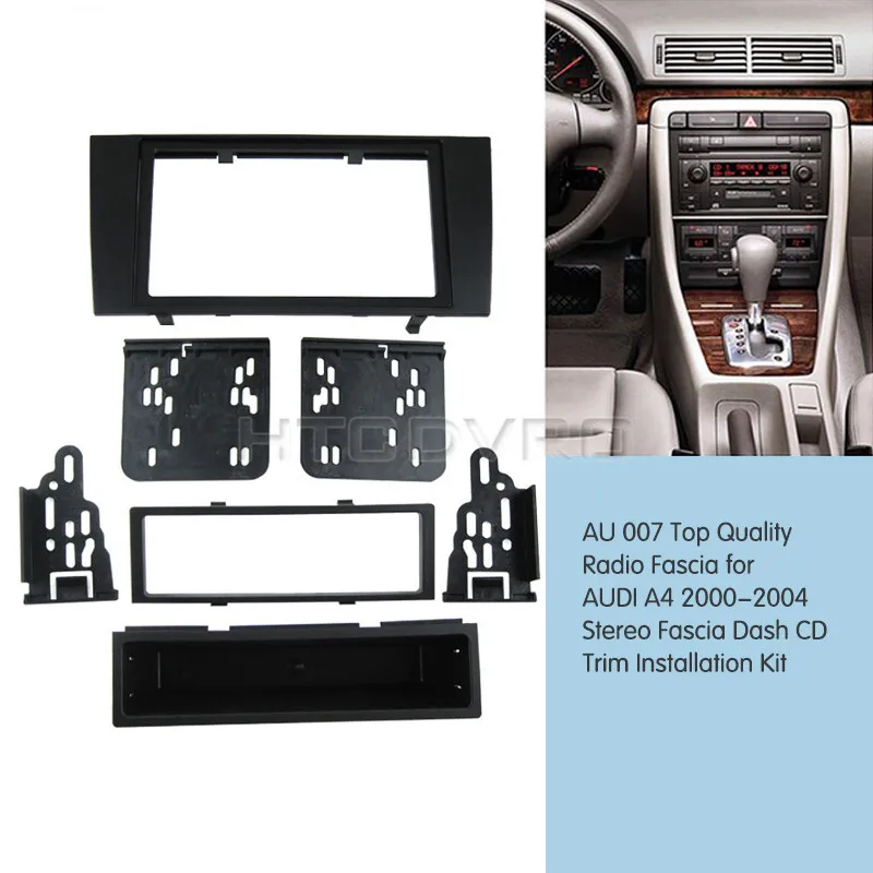 YMODVHT 173*98 мм Автомобильная Радио фасция для AUDI A4 2000 2001 2002 2003 2004 стерео панель тире