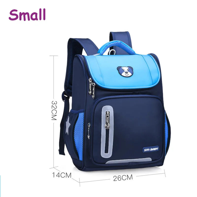 small sky blue Детские школьные ранцы для мальчиков и девочек, рюкзаки для школы, 3D нейлон, рюкзак для учеников начальной школы, 1-4 класс, детский рюкзак - Цвет: small sky blue