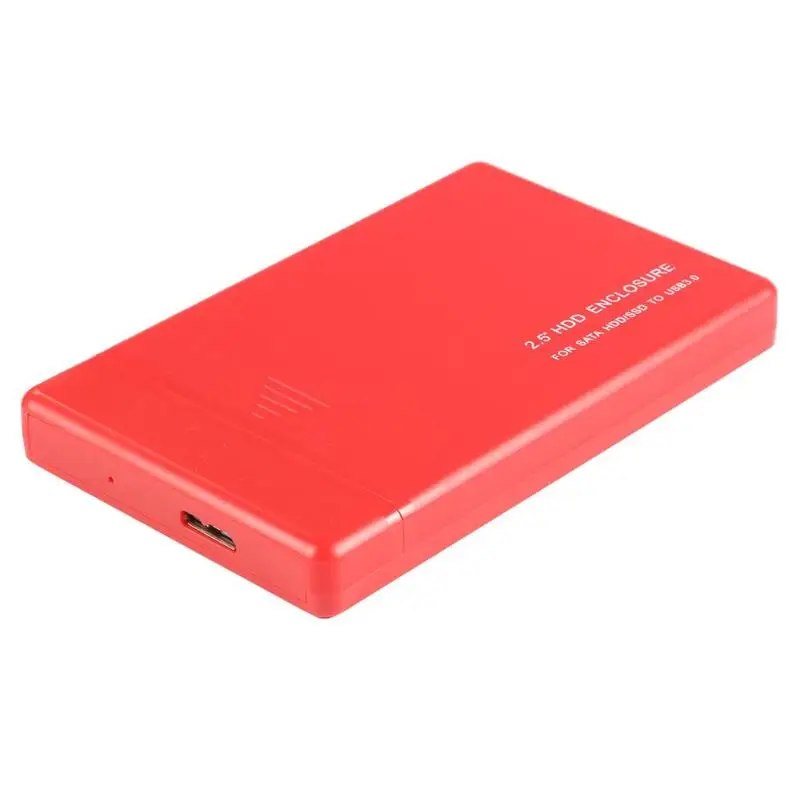 Red 2,5 дюймов USB3.0 SATA3.0 коробка для жесткого диска корпус для внешнего жесткого диска инструмент бесплатно 6 Гбит/с поддержка 3 ТБ UASP протокол HDD корпус - Цвет: Red