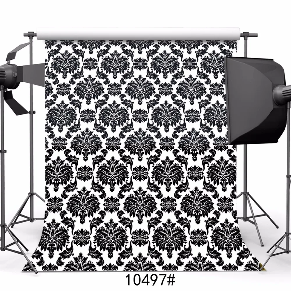 8x8ft 5x5ft ретро черно белый узор фотографии фоном винил фото Фон Studio фон|vinyl photo