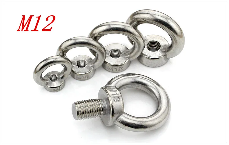 

Metric M12 304 Stainless Steel Lifting Eye Nut Ring Shape Nuts Free Shipping