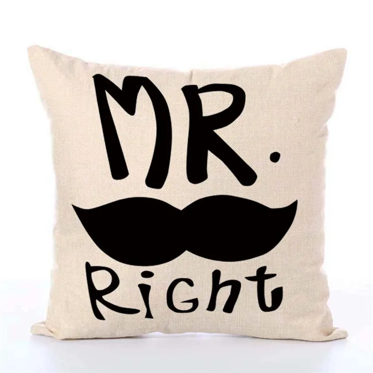 pillow cover 7 Льняная наволочка с принтом букв, модная удобная домашняя квадратная наволочка с надписью, наволочка для спины - Цвет: pillow cover 7