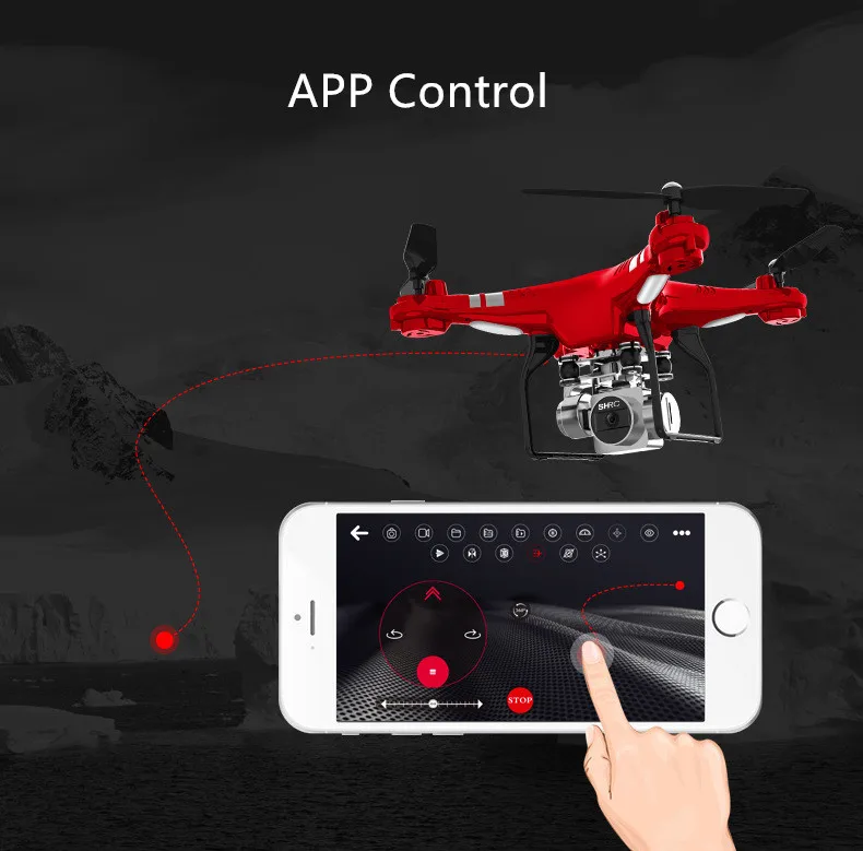 Новый Дрон SH5H с HD камерой 360 градусов 170 широкоугольный объектив Квадрокоптер 4