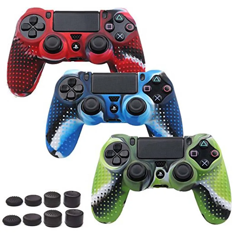 9 в 1 нескользящий Силиконовый чехол с шипами для контроллера Sony PlayStation Dualshock 4 PS4 DS4