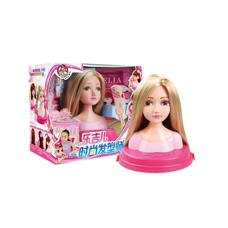 2 стиля отличное качество мода голова куклы коричневый вьющиеся волосы парик