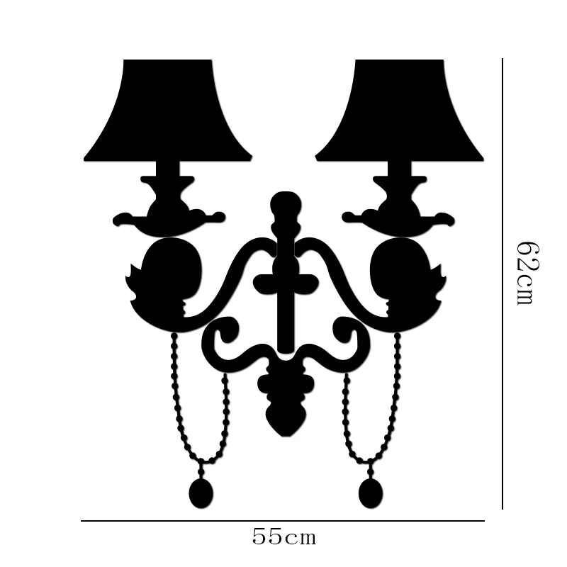 Зеркальный акриловый декоративный стикер для настольной лампы самодельный