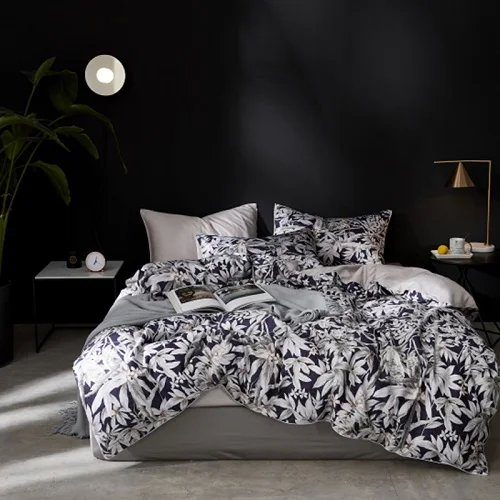 bedding set 5 Винтажный цветочный набор пододеяльников для пуховых одеял с птицами, много цветов, шелковистый Комплект постельного белья из египетского хлопка, простыня, подушка, shams queen King size - Цвет: bedding set 5