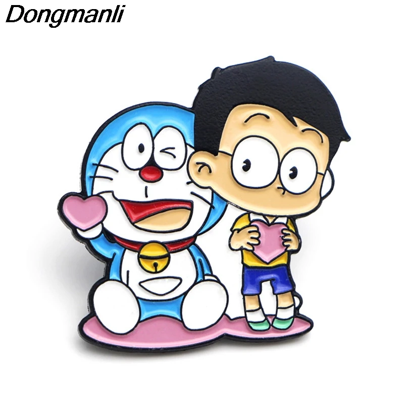 P3784 Dongmanli мультфильм аниме смешной Кот металлические эмалевые броши и булавки