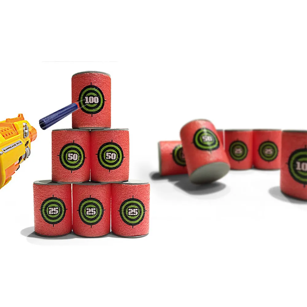 6 шт. EVA Мягкая Пуля мишень дротика для NERF N Strike элитная Серия бластеры детская