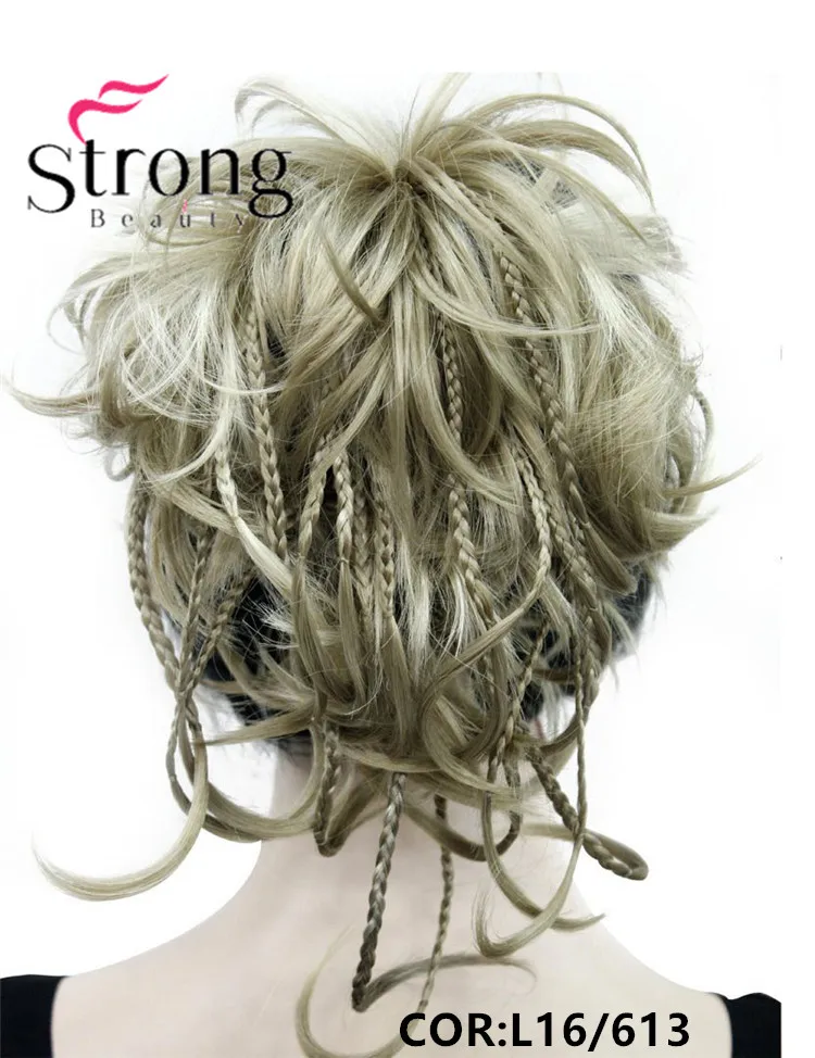 StrongBeauty 12 дюймов Регулируемый грязный стиль конский хвост наращивание волос синтетические волосы-кусок с челюстью коготь выбор цвета - Цвет: L16-613