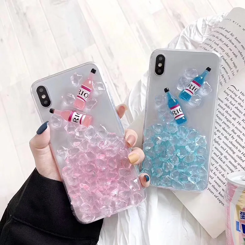 Оригинальность напитки Лед Блок для iPhone Xs XR Max мобильный телефон оболочка 6s 7 8
